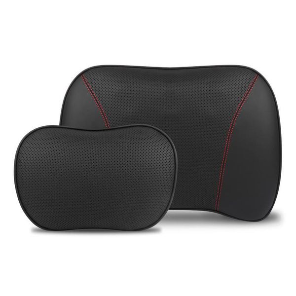 

seat cushions leather pillow car pillows cushion real back support for pain massage comfort and breathable memory foam