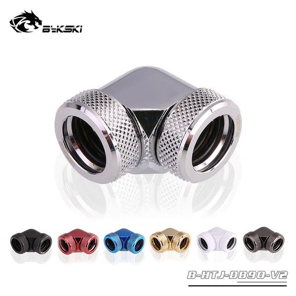 

bykski water cooling 90 degree fitting use for od14mm petg/acrylic hard tube to hand compression copper double interface fans & coolings