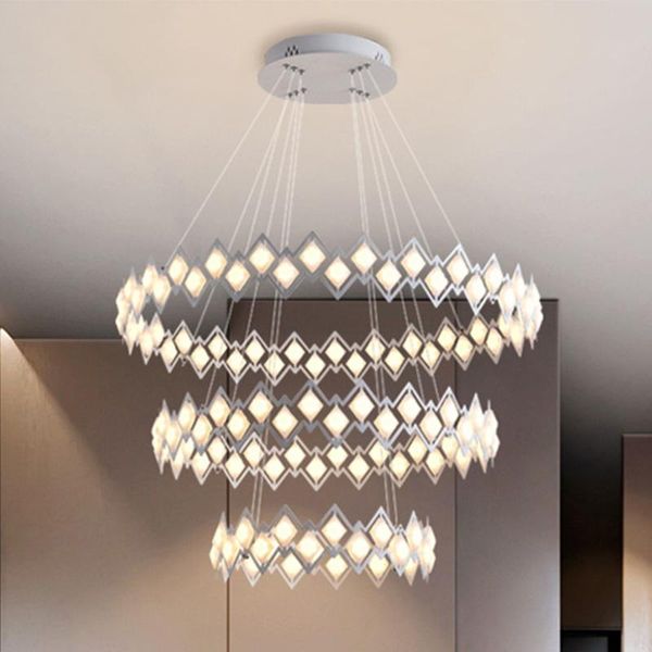 

modernwhiteacrylicround chandelierliving roomled lightingdecorative lightsblackdining roombedroomceiling lights pendant lamps