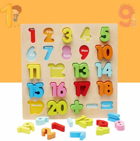 

Children Wooden 3D Alphabet Number Early Education Puzzle Toys Colorful Letter Digital Geometric Montessori As kids Gift