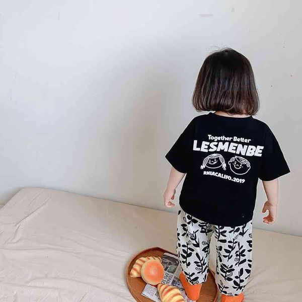 Arrivo estivo Ragazze Cartoon T Shirt Bambini Design coreano Top Abbigliamento per bambini 210528