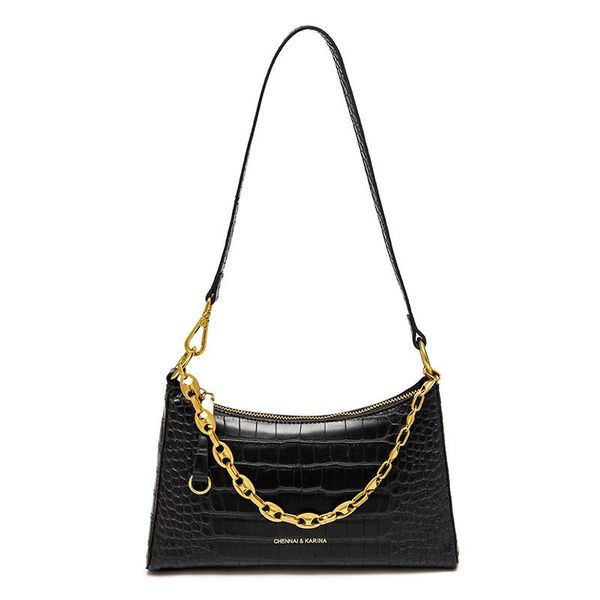 

evening bags vintage fashion crocodile print women's shoulder bag crossbody baguette female handbags