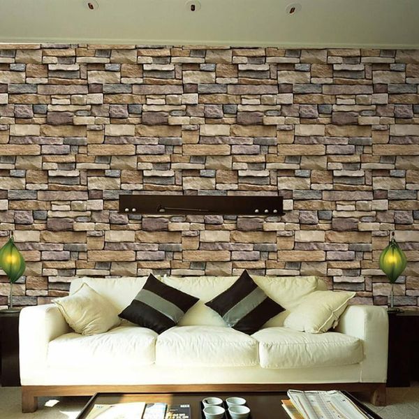 

wallpapers 3d wallpaper brick pvc waterproof self adhesive removable wall sticker living room bedroom kids home decor papers