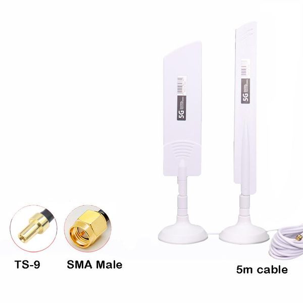 4G 5G Router Anten CPE Pro Tam Frekans Dış Taşınabilir Wifi Antenler Sinyal Uzatma Açık SMA Erkek TS9 Konnektör RG174 RF Hatları ile