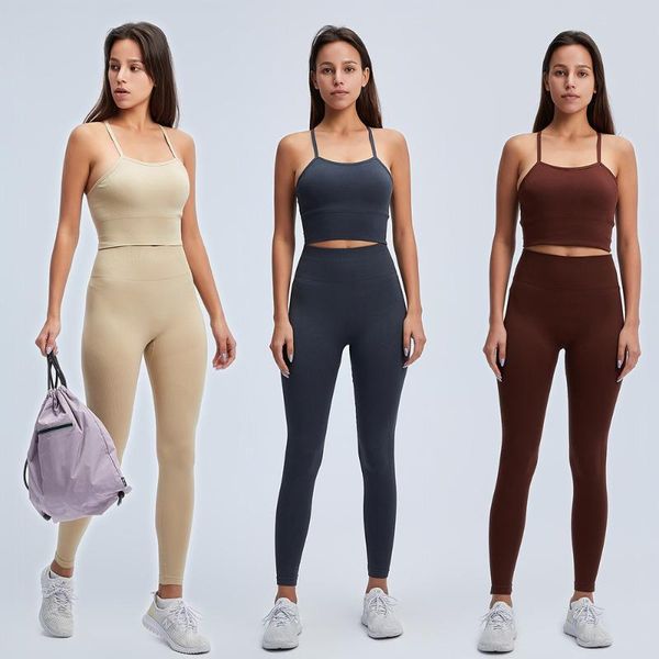

yoga outfit seamless set women fitness clothing workout sport gym running suits sports bra and leggings tracksuit