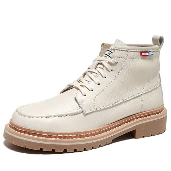 

boots genuine leather women ankle female autumn winter shoes woman couple motorcycle 'sankle, Black