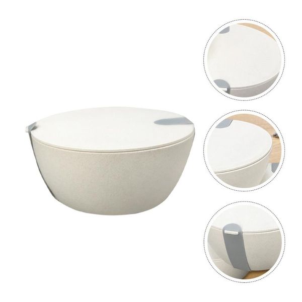 

bowls 1pc simple bento bowl pretty wheat straw practical rice with lid