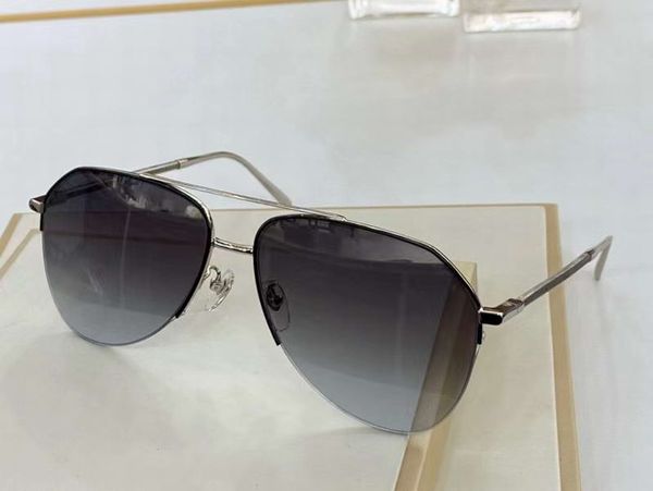 

men pilot sunglasses 2249 black rim silver frame grey gradient sonnenbrille occhiali da sole firmati fashion sunglasses uv400 eyewear wh box, White;black