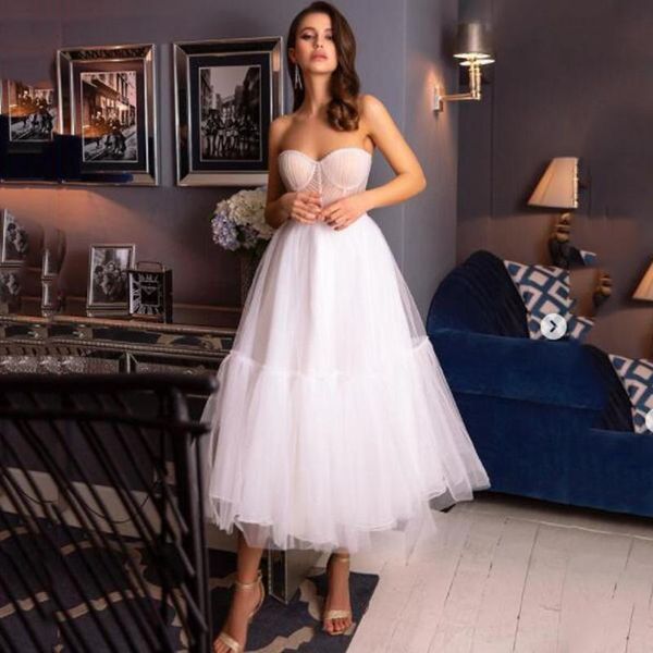 

party dresses dlassdress store strapless white evening sleeveless pleat ankle-length corset organza illusion style formal gowns, White;black