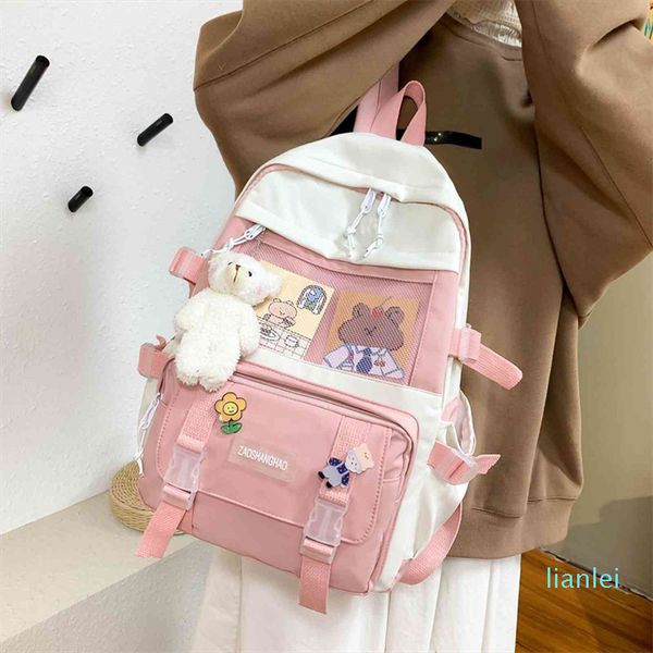 

fashion waterproof nylon women backpack anti theft girls school bag travel cute lapstudent bookbag rucksack