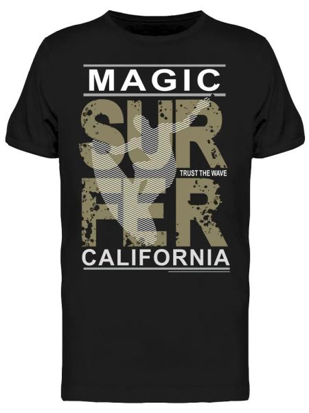 

magic surfer california tee men's -image by shutterstock, White;black