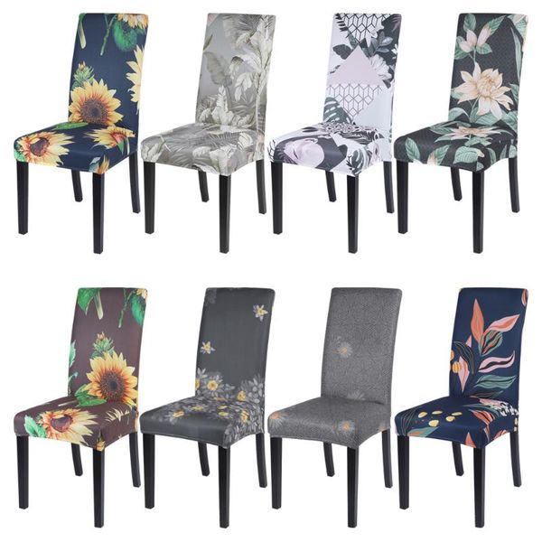 

chair covers 1/2/4/6pcs floral print spandex for wedding dining cover room stretch elastic office banquet