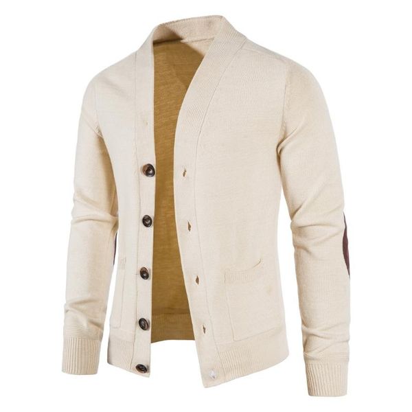 

men's sweaters 2021 autumn winter stitching single breasted slim street long sleeve sweater coat, White;black