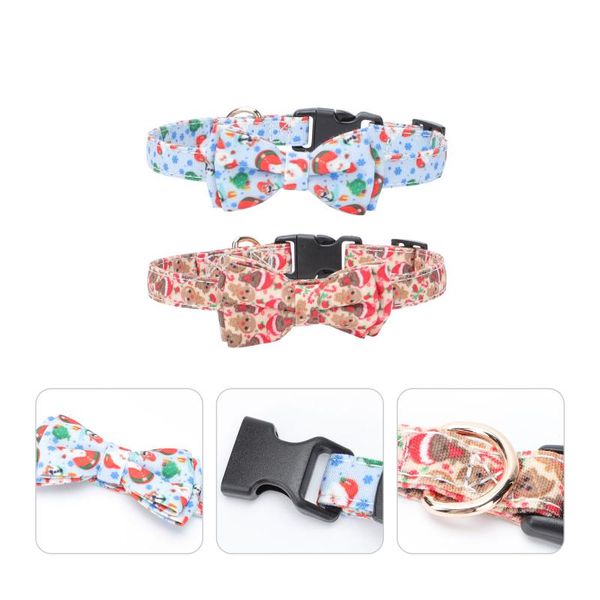 

cat collars & leads 2pcs christmas pet costumes necklaces party supplies