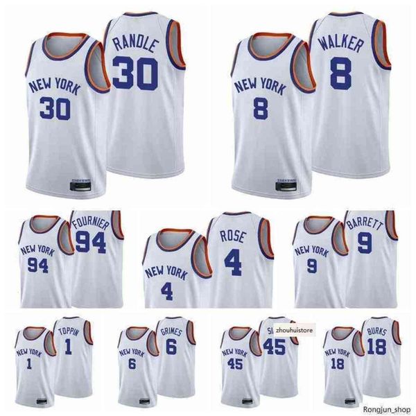 

22 screen print men julius randle derrick rose kemba walker evan fournier rj barrett quentin grimes 75th anniversary white basketball