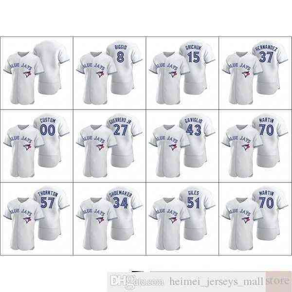 

2022 authentic men #15 randal grichuk baseball jerseys 27 vladimir guerrero jr. 51 ken giles custom women youth white jersey, Black