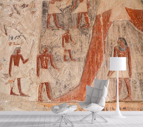 

wallpapers vintage egyptian painting 3d for living room wall paper papers home decor murals wallpaper peel and stick mural roll