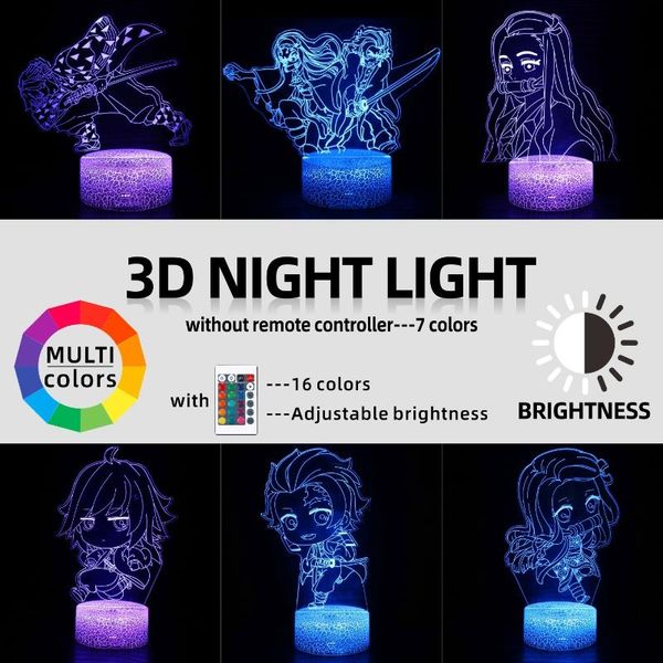 

night lights children's lights, cartoon characters, demon killers, zenith, bedroom decoration