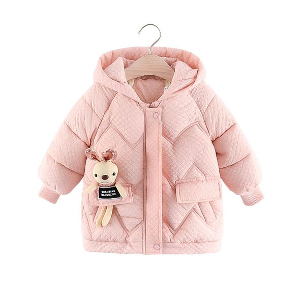 

kids down coat winter children outwear girls clothes clothing wear cotton warm hood cute jacket b9492, Blue;gray