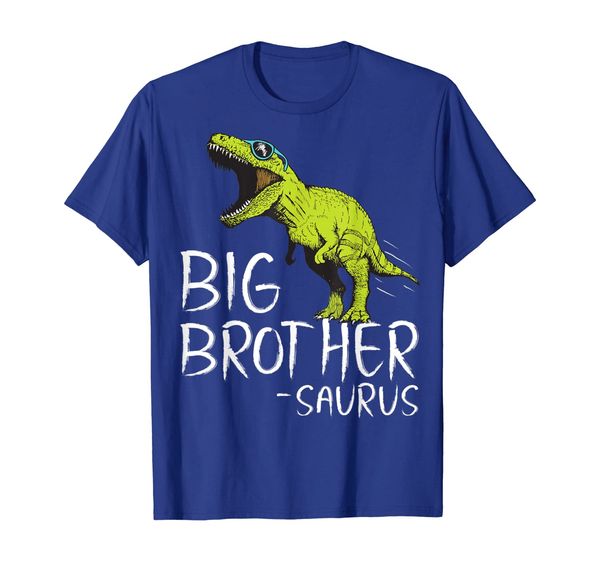 

big brother-saurus dinosaur gift shirt for toddler and boy t-shirt, White;black