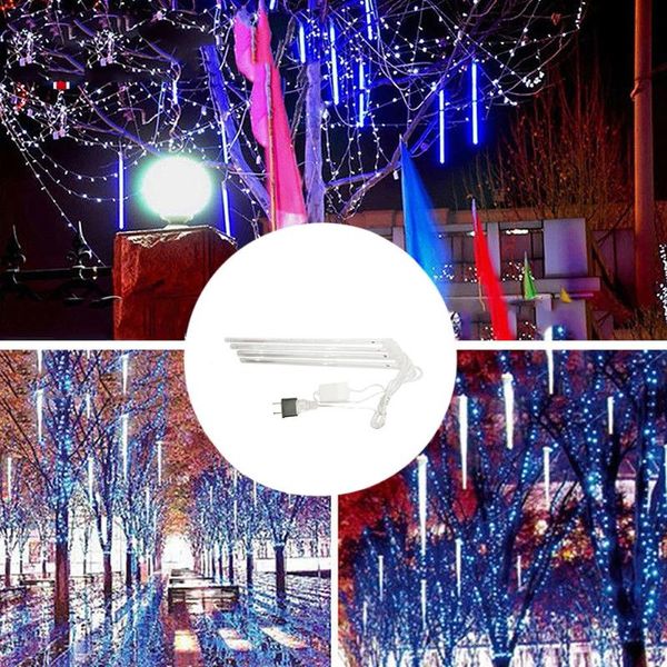 

30cm 4pcs hollow meteor lamp party led lights shower rain snowfall xmas tree garden outdoor christmas string light strings
