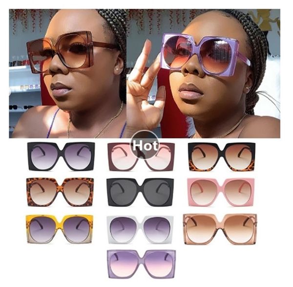 

wholesale vintage oversized square sunglasses for women gradient elegant black brown sun glasses female shades men eyewear bulk, White;black