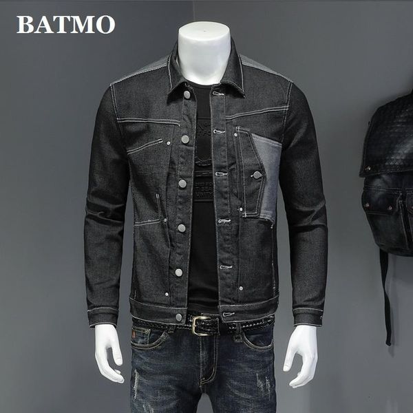 

men's jackets batmo 2021 arrival casual denim men,male 8946, Black;brown