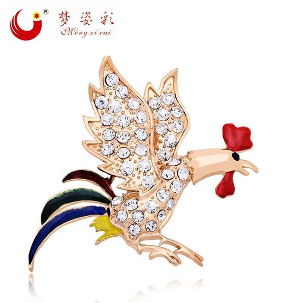 

pins, brooches s crystal cock and enamel pins for women rhinestone animal brooch metal brosh jewelry accessory birthday party gifts, Gray