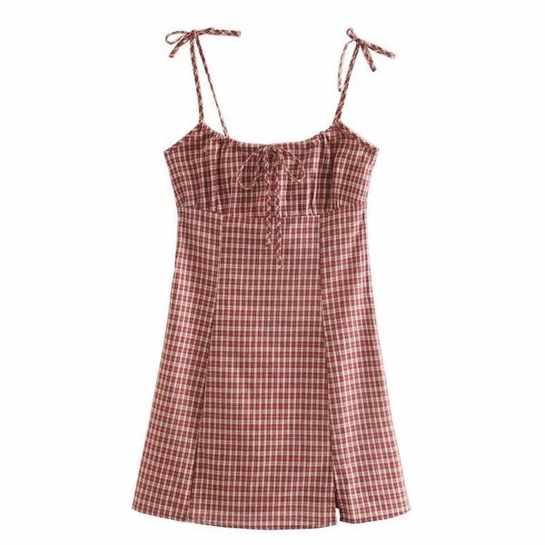 

women dress lattice tube suspender plaid female fashion mini street adjustable shoulder strap summer chic, Black;gray