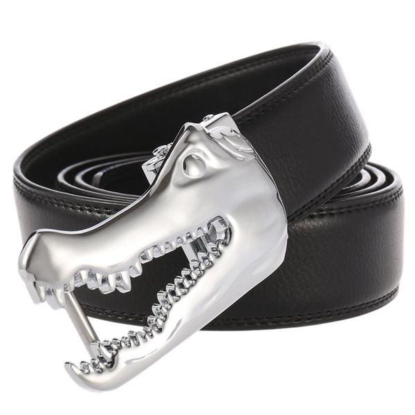 

belts men's automatic buckle belt black brown leather width 3.5cm length 110-130cm designer fashion crocodile waist tape