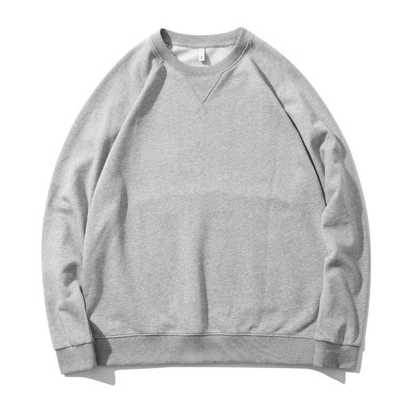 

men's hoodies & sweatshirts casual autumn winter warm sweater comfortable thick male retro loose round neck solid color men pullover, Black