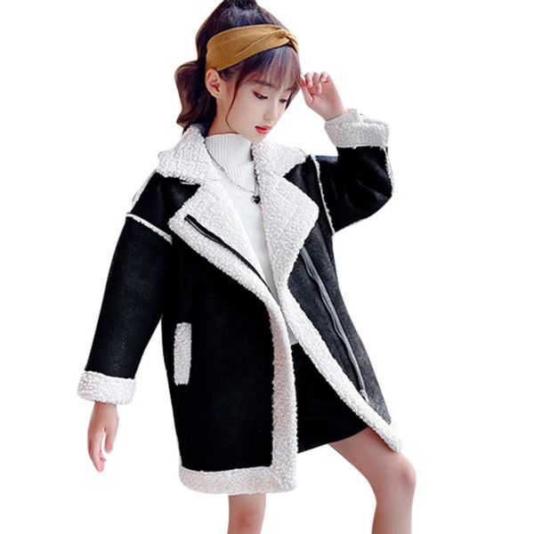 

jackets girls long coat thick warm for cotton padded childrens' jacket casual style children's winter clothes, Blue;gray