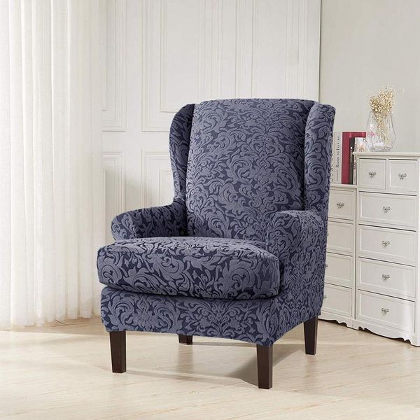 

chair covers stretch wing back cover jacquard sloping ramchair printed sofa slipcover all inclusive seat case protector