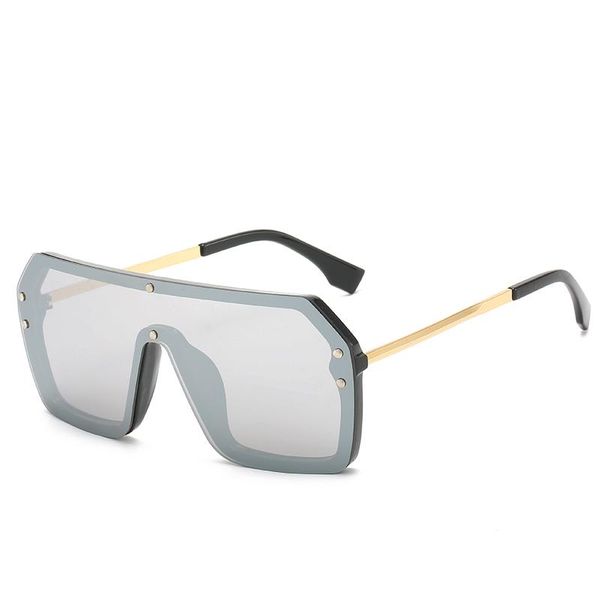 

sunglasses oversized one pieces square sun glasses for women letter mirror coating fashion shades zonnebril dames luneta, White;black