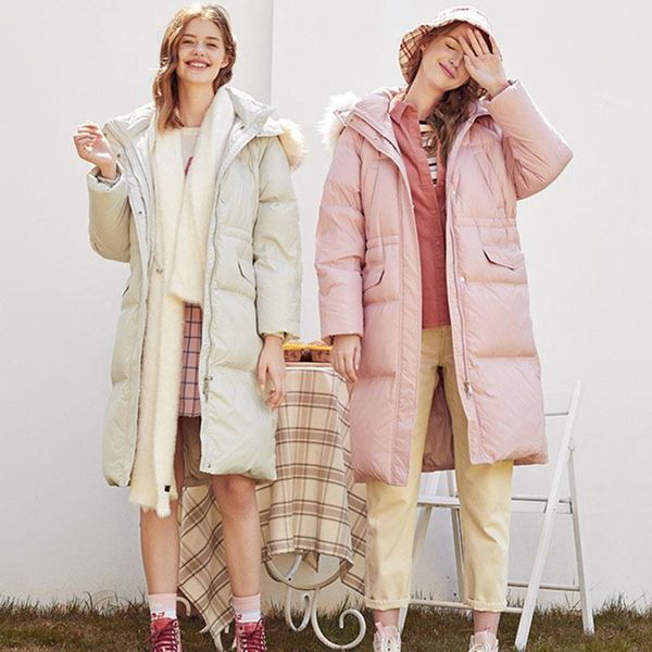 

women's down & parkas du feather semir female winter 2021 cape shoulder coat long often light casual make, Black