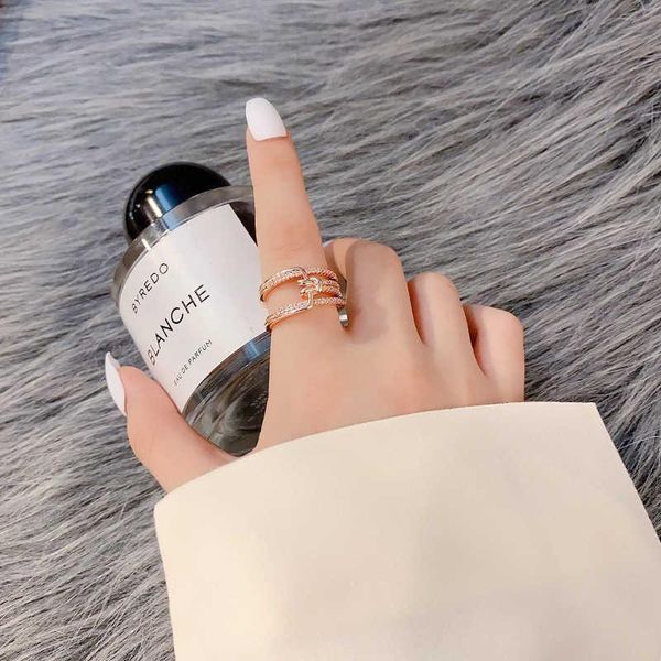 

wedding rings arrival jewelry gift european female finger exaggeration light luxury female's ring party for girls, Slivery;golden