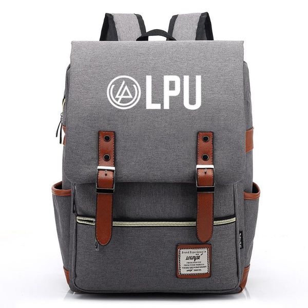 

rock band canvas travel backpack linken park schoolbag nu metal notebook bags