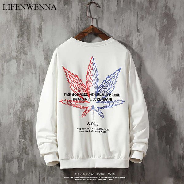 

lifenwenna fashion printed sweatshirt men design print hoodies hip hop sweatshirts autumn brand clothing streetwear 5xl 210528, Black
