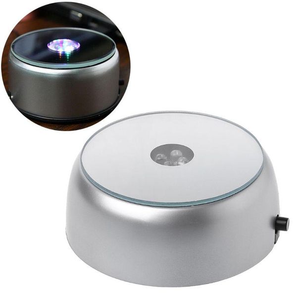 

lamp holders & bases 4-led round luminous base light stand holder for c.cktail crystal glass transparent objects display
