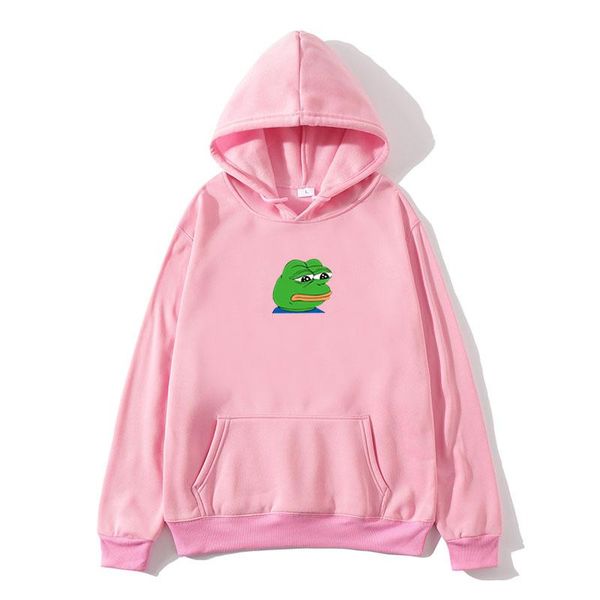 

men's hoodies & sweatshirts harajuku hip hop sweatshirt male japanese fashion casual hoodie sad tearing frog print men hooded, Black