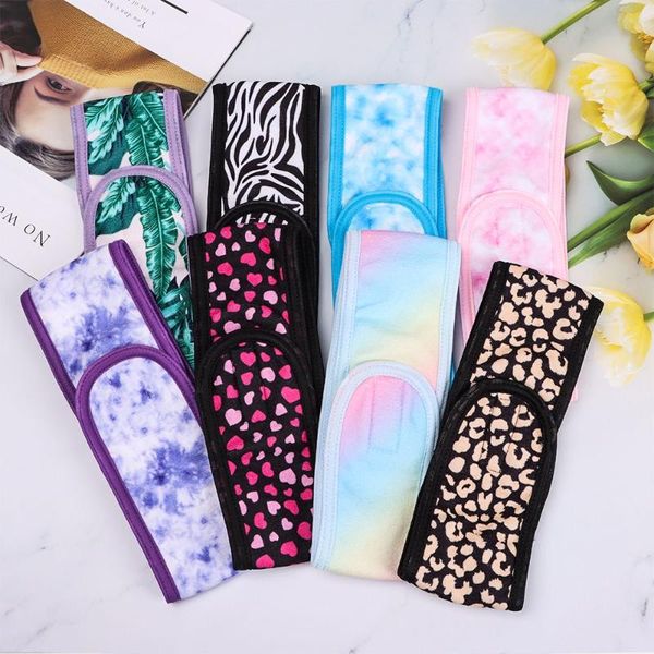 

shower caps women facial hairband make up wrap head cleaning cloth headband adjustable stretch towel bath spa hair accessories