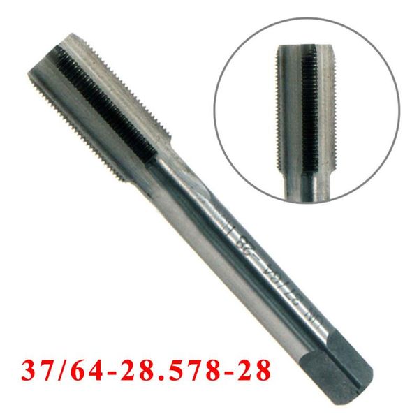 

1pcs hss machine plug tap 37/64``-28 tpi straight 4-flute screw right hand thread drill metal taps tools