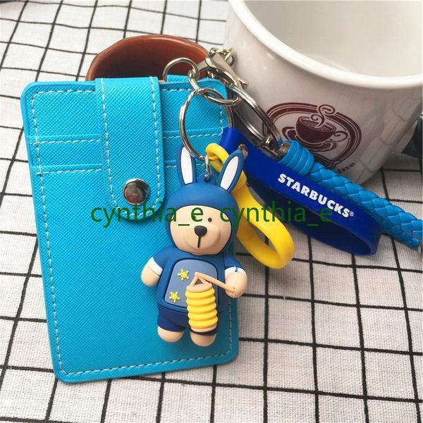 

party favor starbucks keychain card holder with doll mix colors good gift product l2