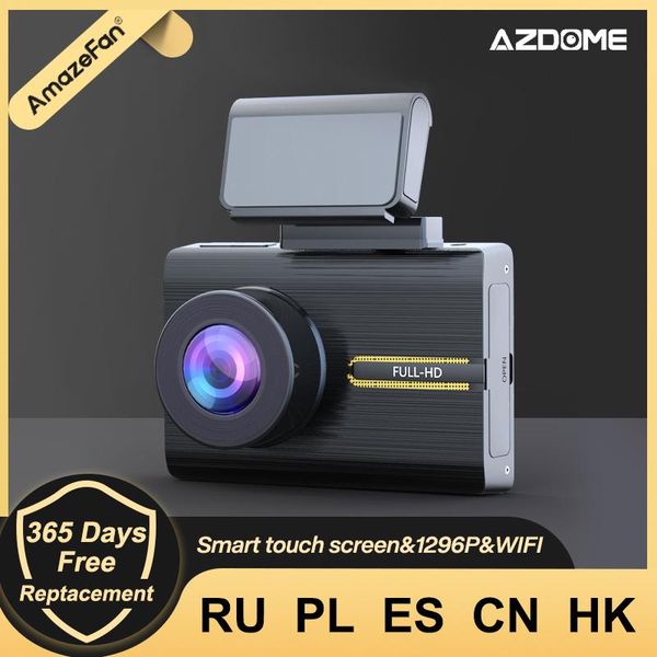 

azdome car dvr video recorder fhd 1296p night vision smart dash camera rear view dual 24h parking monitor dvrs
