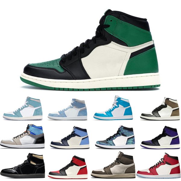 

1s 1 new arrive basketball shoes man woman prototype turbo green hyper royal unc dark mocha crimson tint pink chicago cactus jack black gold