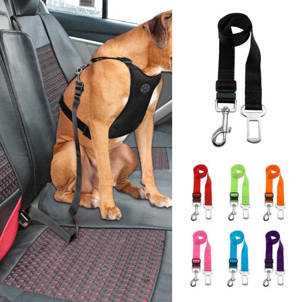 

dog collars & leashes adjustable seat belt pet dogs nylon vehicle leash safety seatbelt restraint travel harness lead supplies