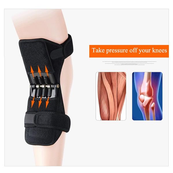 

elbow & knee pads reducing pressure support breathable non-slip lift pain relief power spring force stabilizer, Black;gray