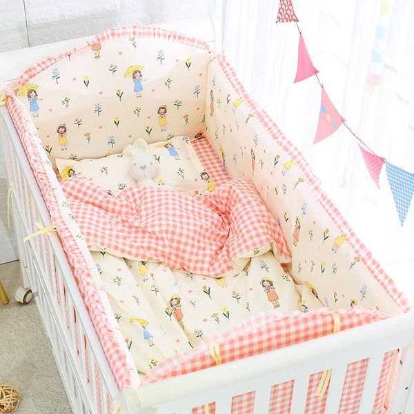

bedding sets 5pcs born baby set crib with bumper cot kids bed 120x60cm