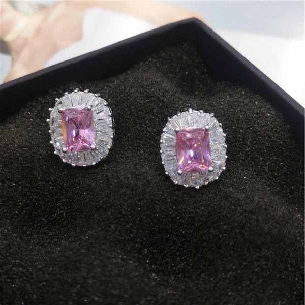 

accessories fashion zircon 925 earrings korean star same jewelry, Silver