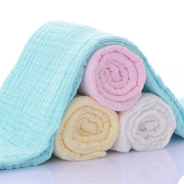 

6 layers muslin swaddle s born cotton bath quilt solid born swaddle baby boy girl blanket 211029